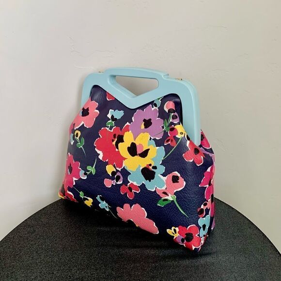 Handmade Genuine Leather Floral Printed, Wooden Frame Bag/Crossbody. XL Size - Picture 4 of 16